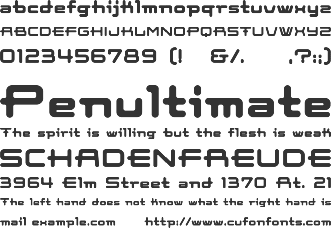 Cootbold font preview