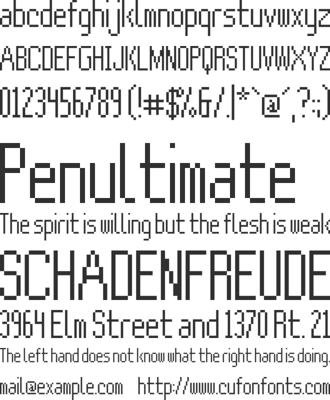 FortySeven Micro NBP font preview