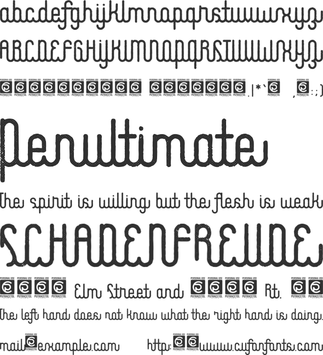 Waffle Latte font preview