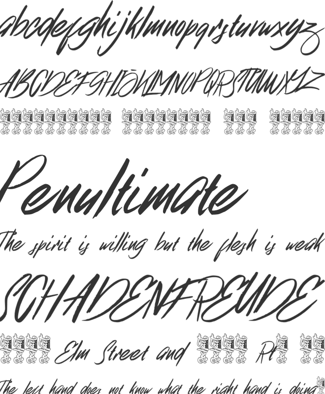 Broklight font preview