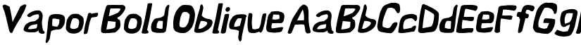 Vapor Bold Oblique font
