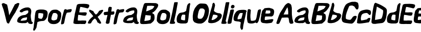 Vapor ExtraBold Oblique font