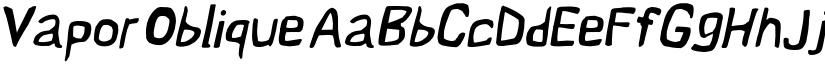 Vapor Oblique font