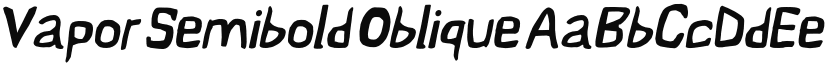 Vapor Semibold Oblique font