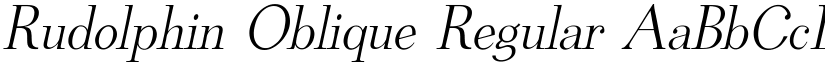 Rudolphin Oblique Regular font