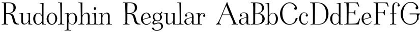 Rudolphin Regular font