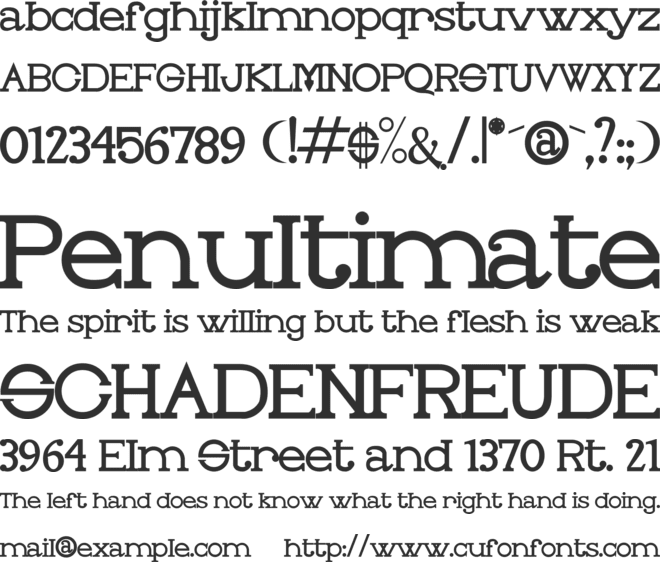 Oleo font preview