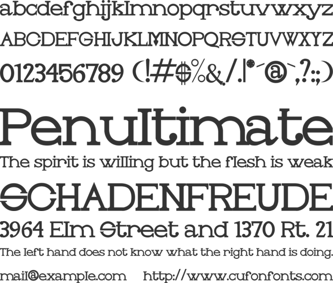 Oleo font preview