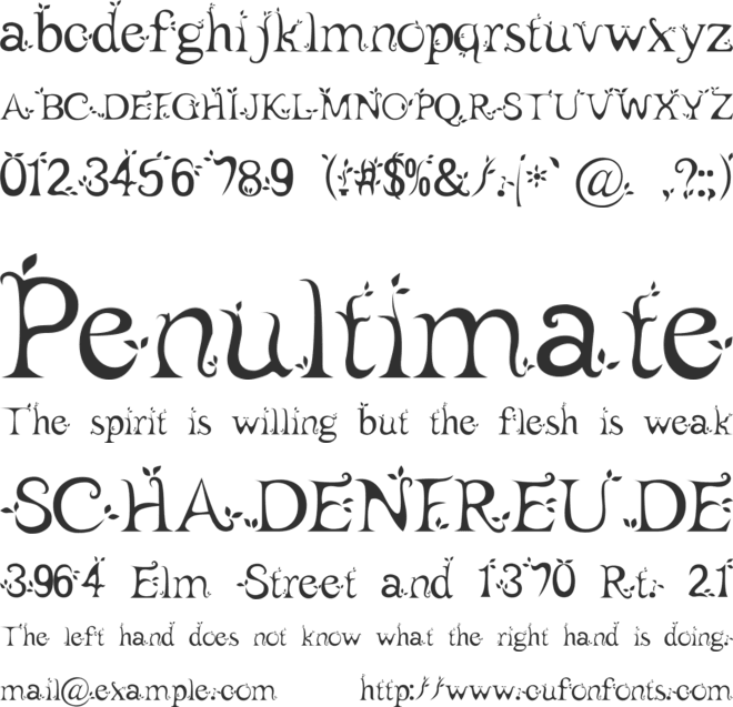 Leaf 1 font preview