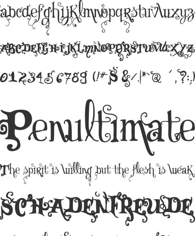 Vtks Black font preview