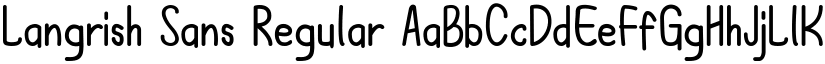 Langrish Sans Regular font