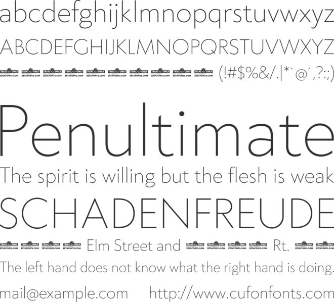 Klein Trial font preview