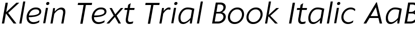 Klein Text Trial Book Italic font