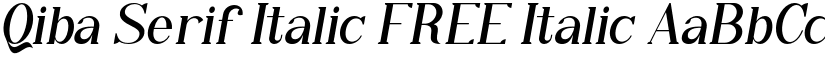 Qiba Serif Italic FREE Italic font