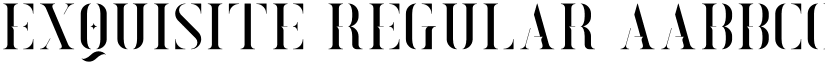 Exquisite Regular font