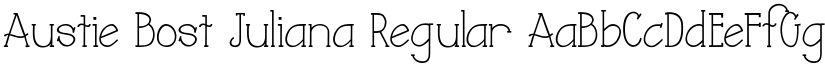Austie Bost Juliana Regular font