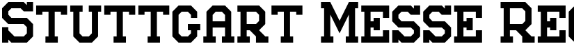 Stuttgart Messe Regular font