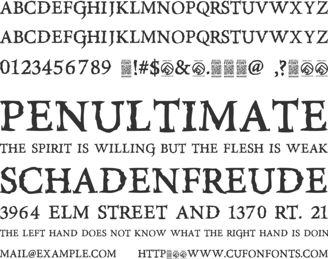 Rise Inside font preview