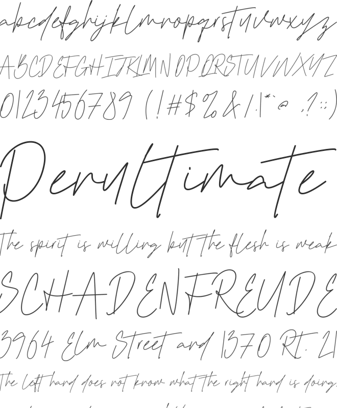 Cattclay font preview