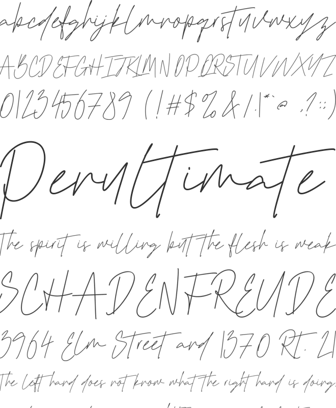 Cattclay font preview