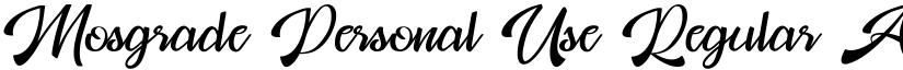 Mosgrade Personal Use font download