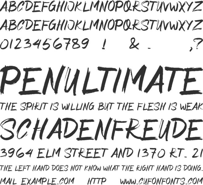 Asimone Brush font preview