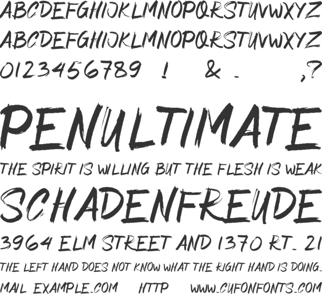 Asimone Brush font preview