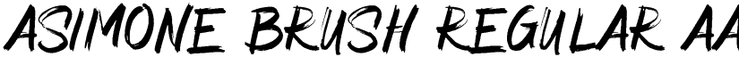Asimone Brush Regular font