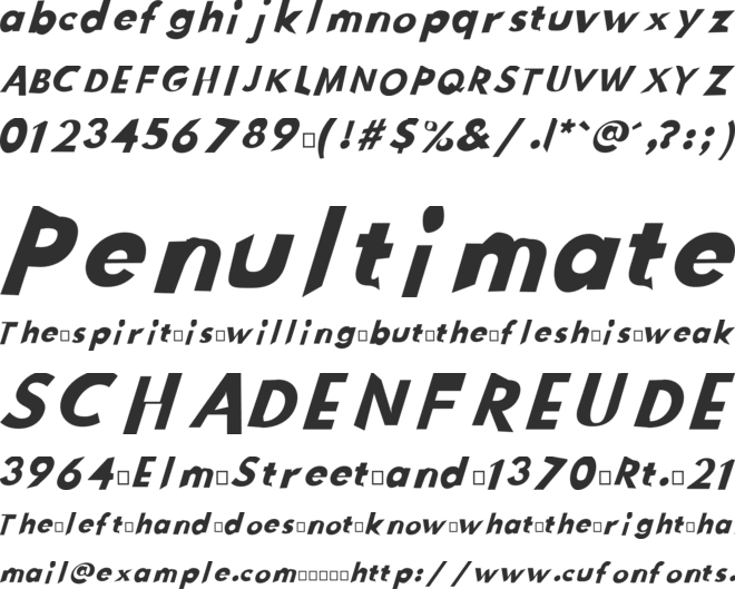 Messed Up font preview