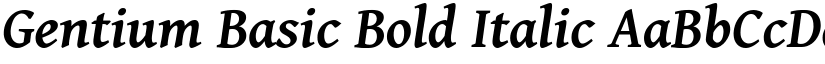 Gentium Basic Bold Italic font