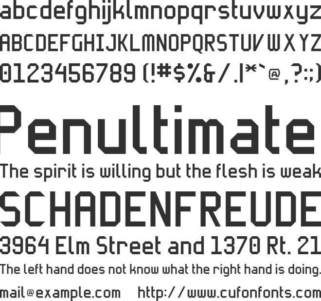 Cinema Gothic NBP font preview