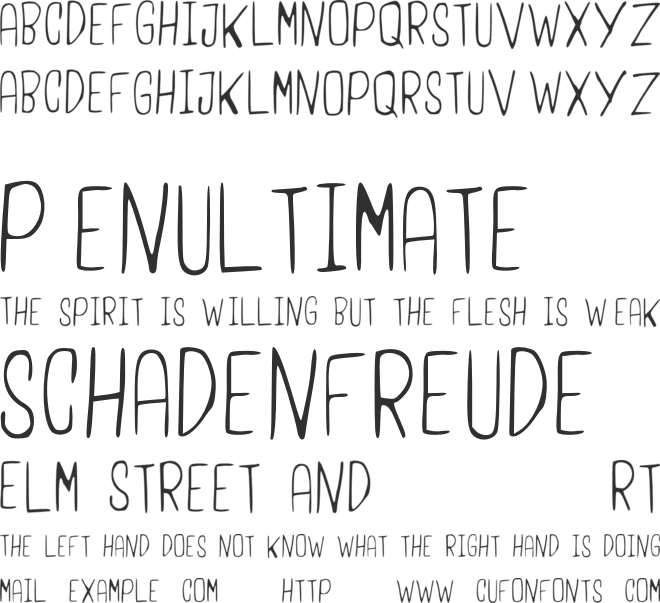 UsamaLight font preview