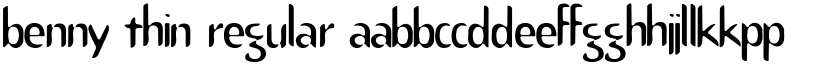 Benny Thin Regular font