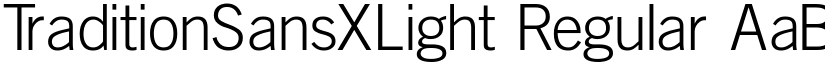 TraditionSansXLight Regular font