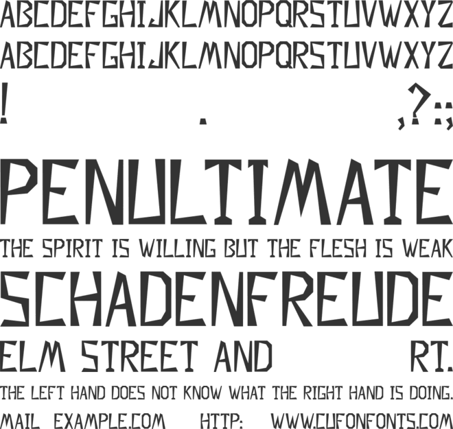 Descuadrado font preview