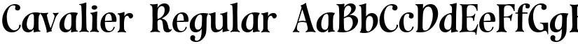 Cavalier Regular font
