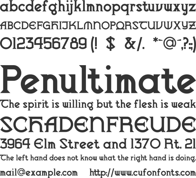 VlaanderenChiseled font preview