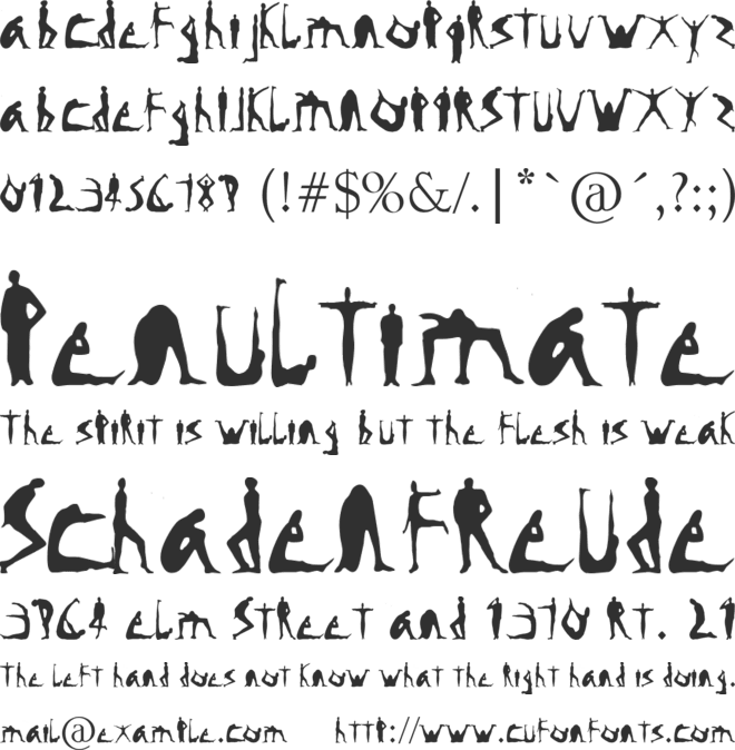 Hufo / Rhufo font preview