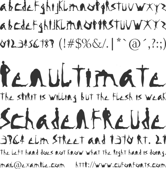 Hufo / Rhufo font preview