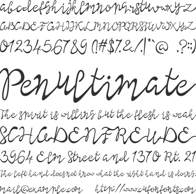 Lisna font preview