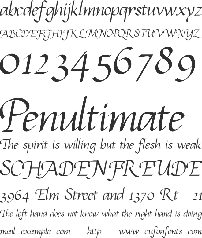 Calligram Personal font preview