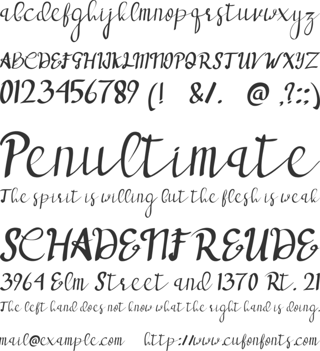 deep blue font preview