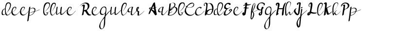 deep blue Regular font