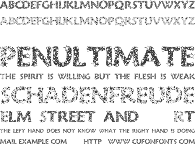 Razzle Dazzle font preview