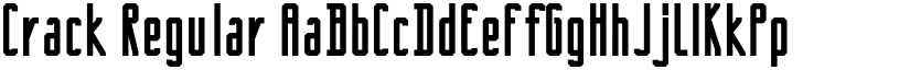 Crack Regular font