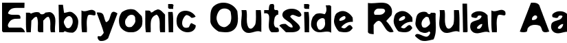 Embryonic Outside Regular font