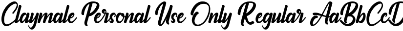 Claymale Personal Use Only Regular font