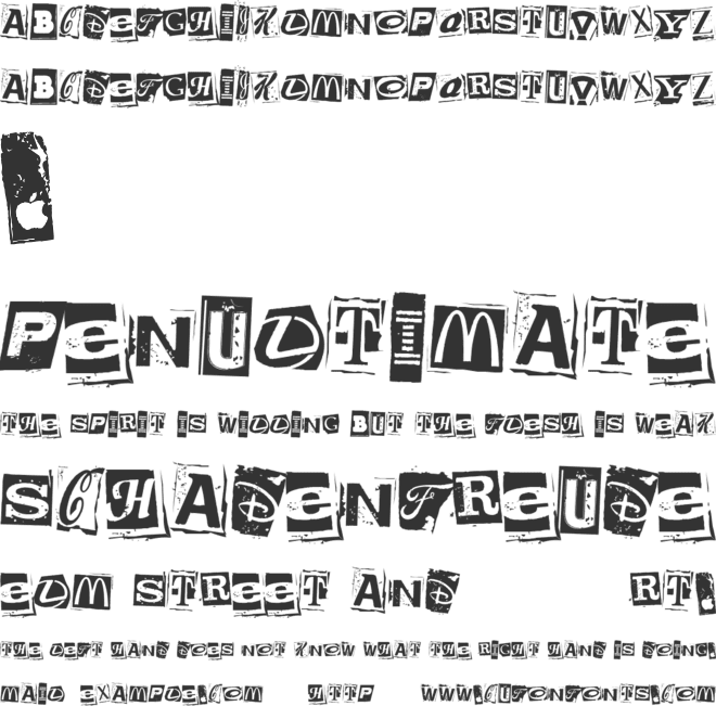 Brands Kidnapped font preview