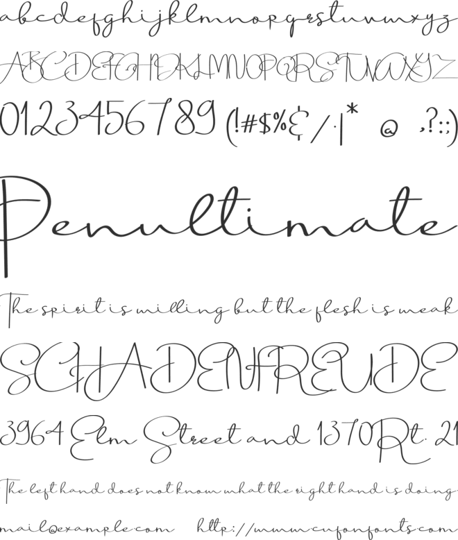 BeautyDream font preview