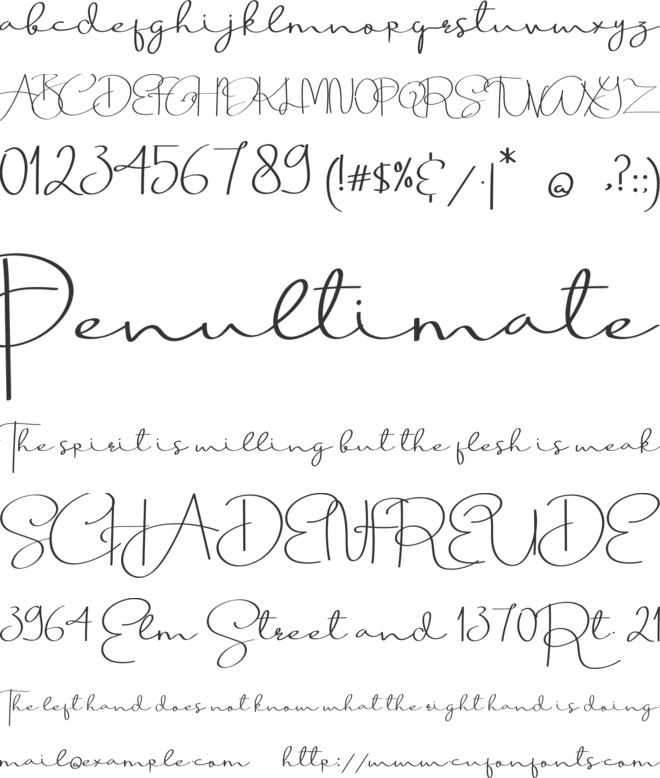 BeautyDream font preview